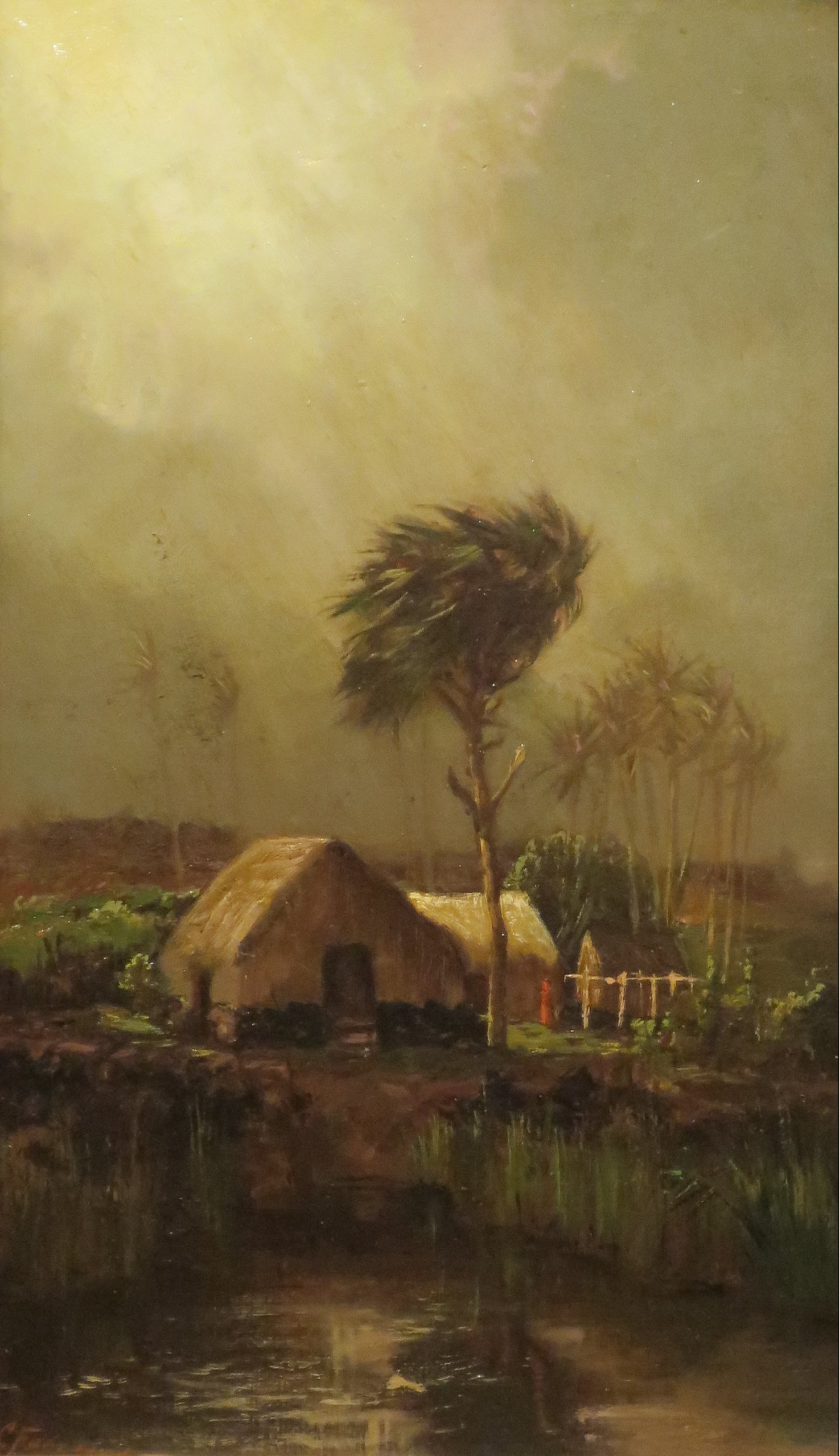 Grass Shack on a Shore, Vicinity of Hilo