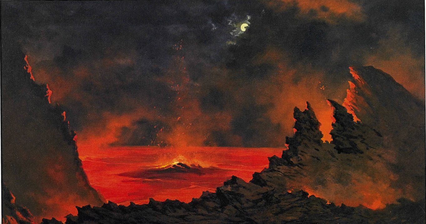 Volcano at Night