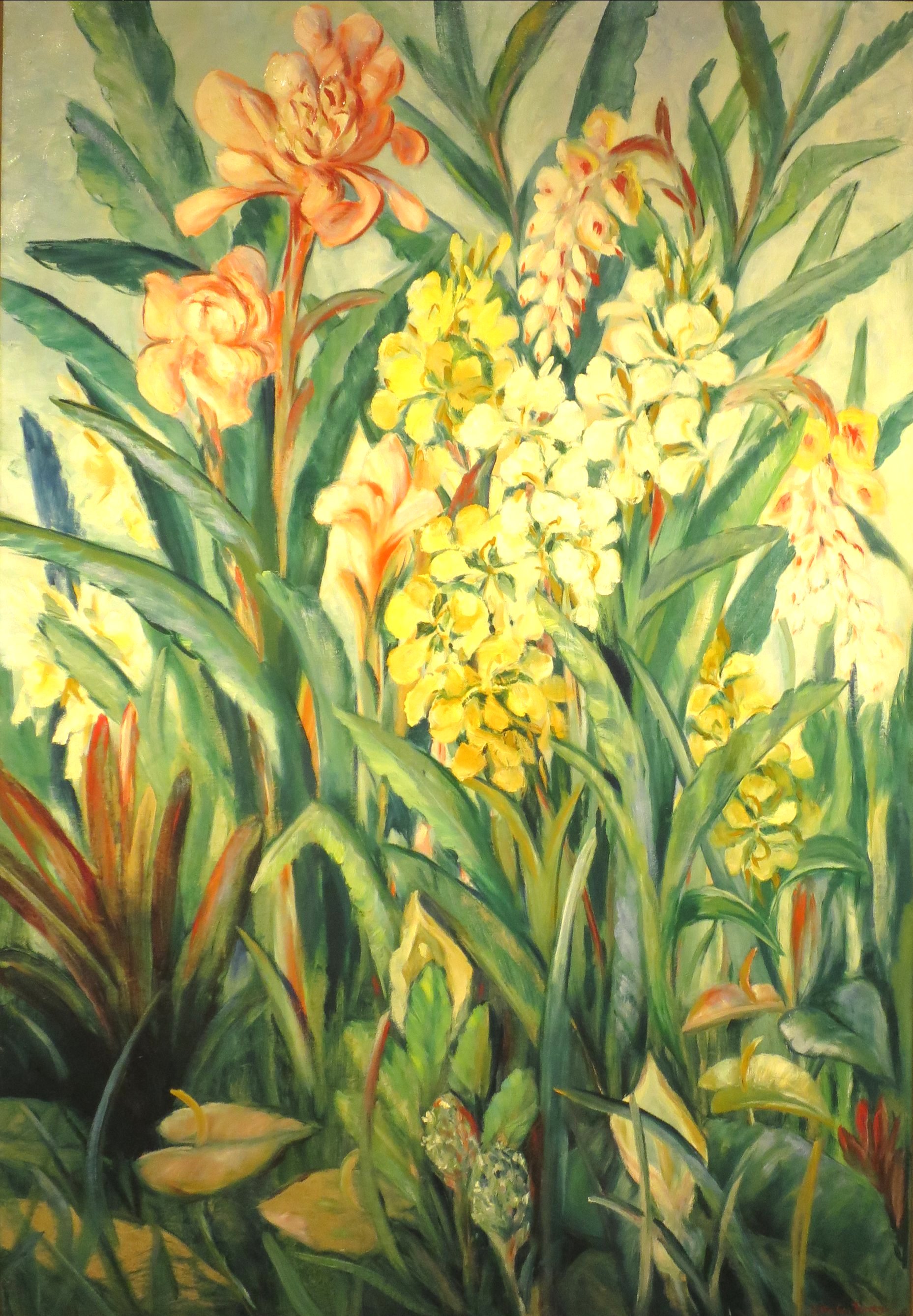 Blooming Flowers--Ginger, Ti Leaf and Anthurium