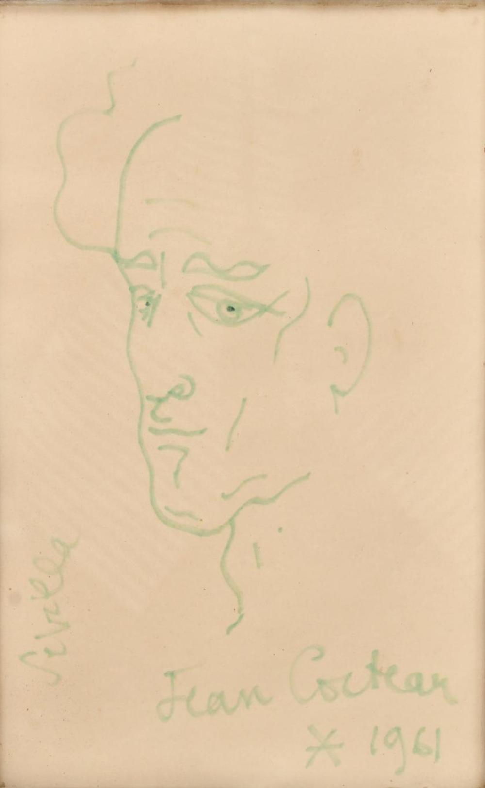 JEAN COCTEAU (1889-1963). 'Portrait', Seville, 1961.