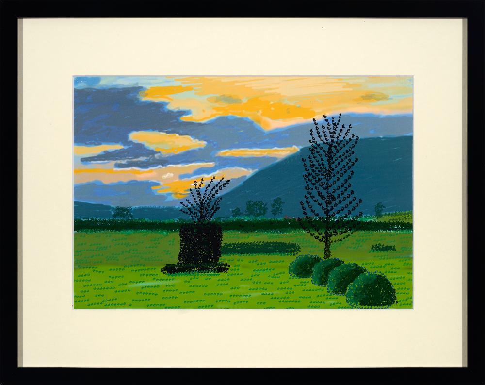 Britain (1937 - 2026), 24 April 2020, digital print (iPad drawings) | plate from 220 for 2020, 26 x 38 cm. (10.24 x 14.96 in.), frame: 43 x 54 x 2 cm. (16.92 x 21.26 x 0.79 in.)