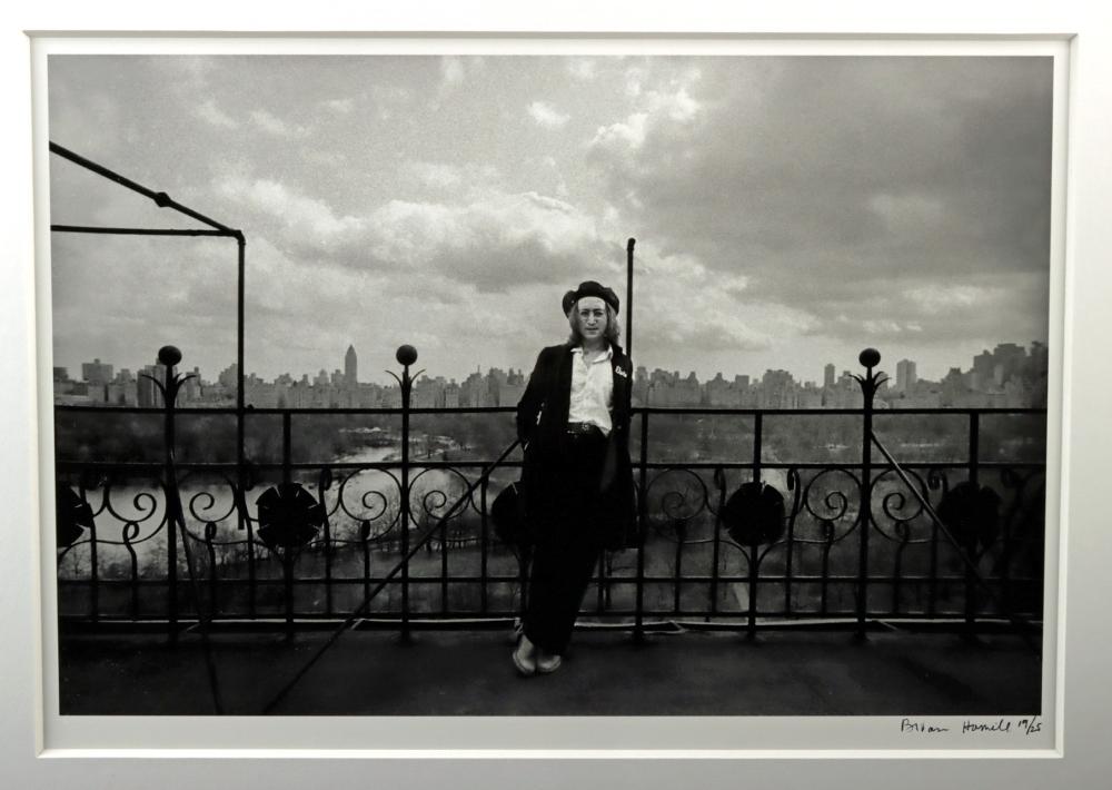 John Lennon, The Dakota Rooftop, NYC, 1975, Signed